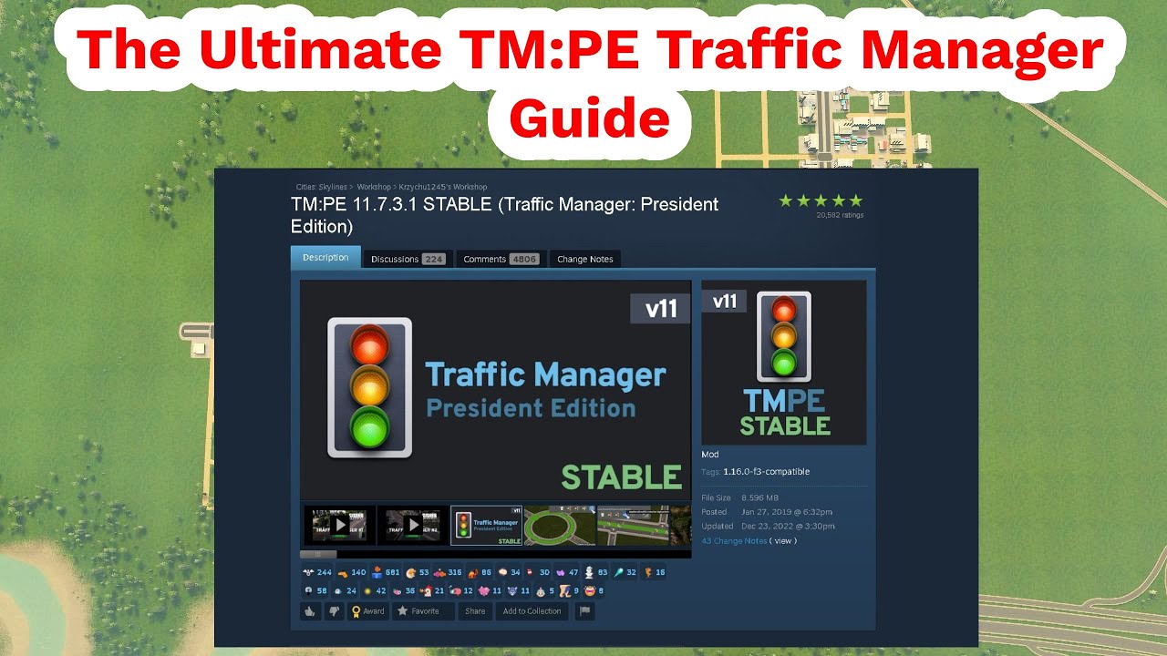 Полное руководство по управлению трафиком TM:PE в Cities Skylines