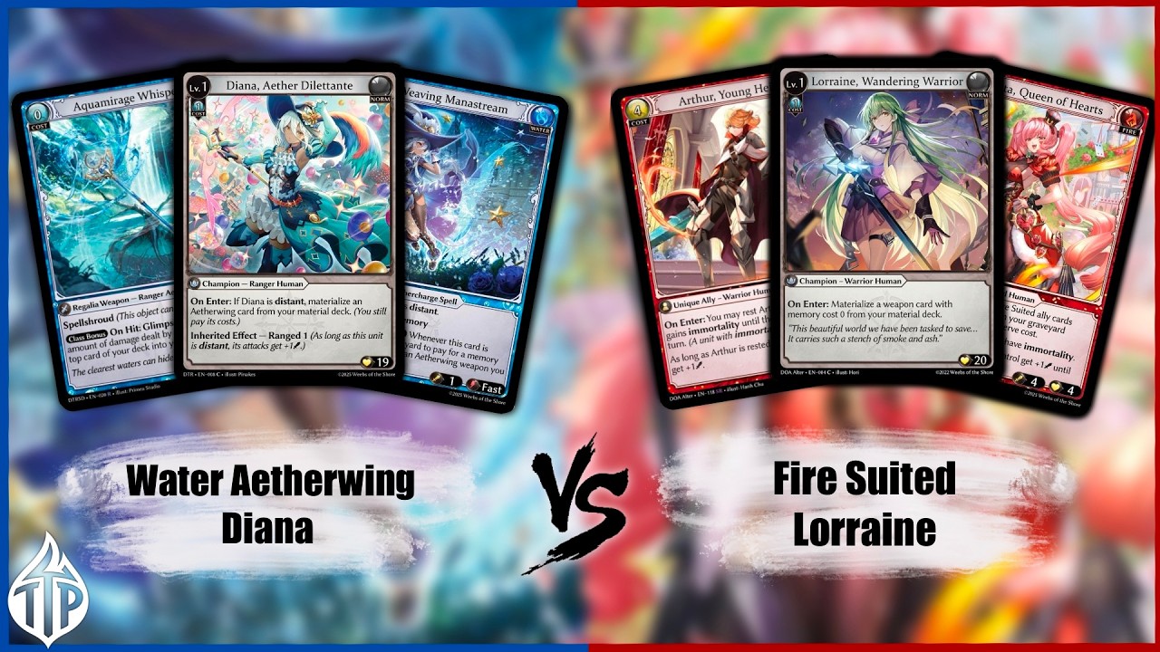 Water Aetherwing Diana VS Fire Suited Lorraine | Grand Archive Gameplay