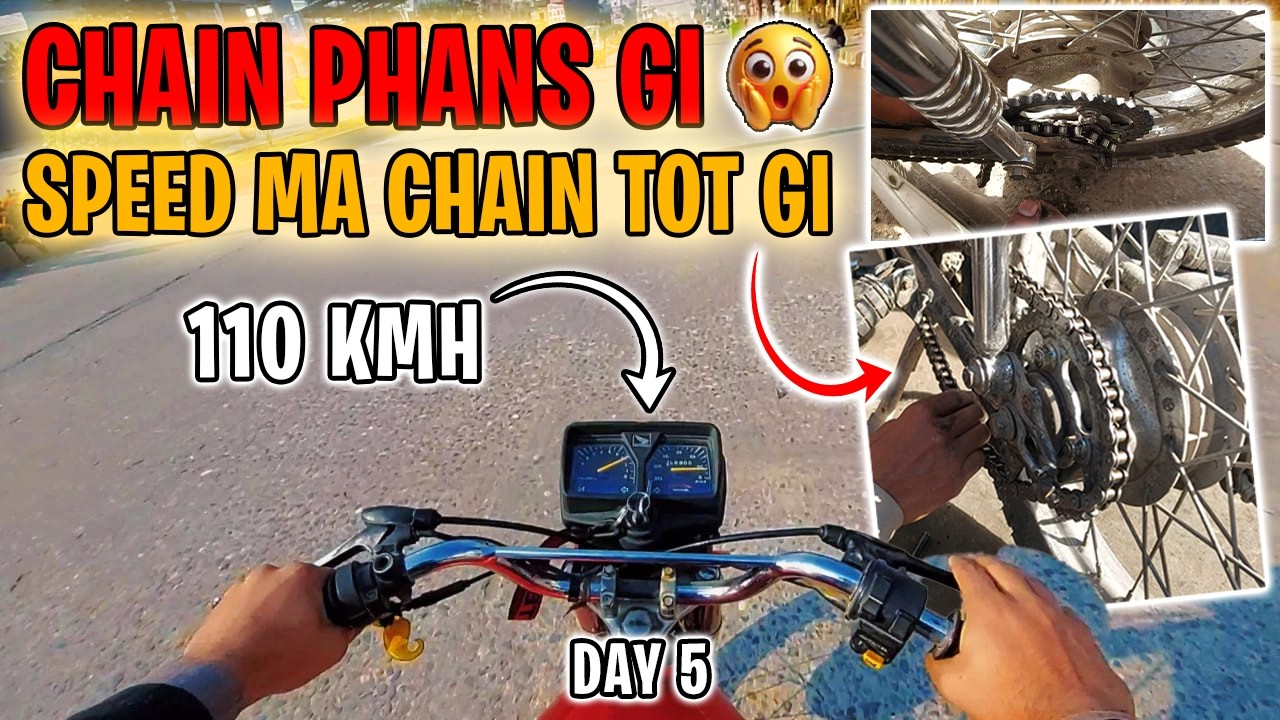 Chain broke at 110 kmh💔Almost crashed at 110 kmh #vlog #viral