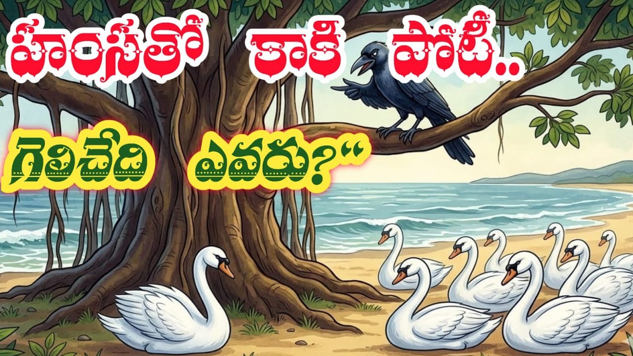 హంస కాకి పోటీలో గెలిచేది ఎవరు....?/ కాకి అహంకారం / వినయమైన హంస 