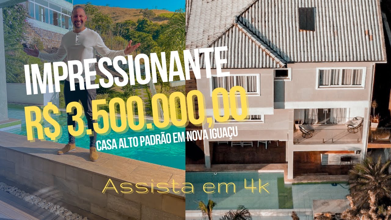 Casa de alto Padrão em Nova Iguaçu - Condomínio Le Jardin | Porteira Fechada