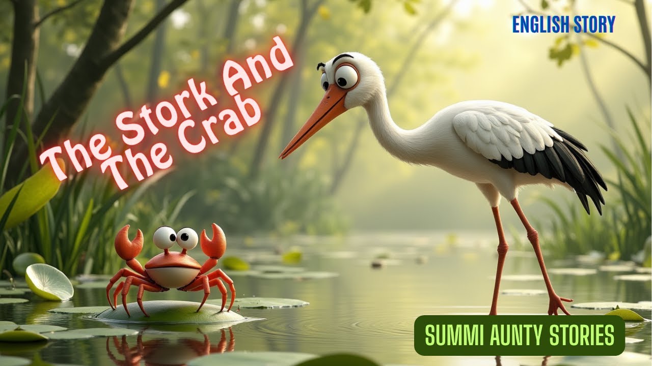 The Stork And The Crab || Summi Aunty Stories || English Moral Story ||