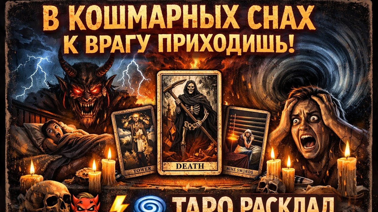 В КОШМАРНЫХ СНАХ К ВРАГУ ПРИХОДИШЬ.#таро #гадание #tarot 