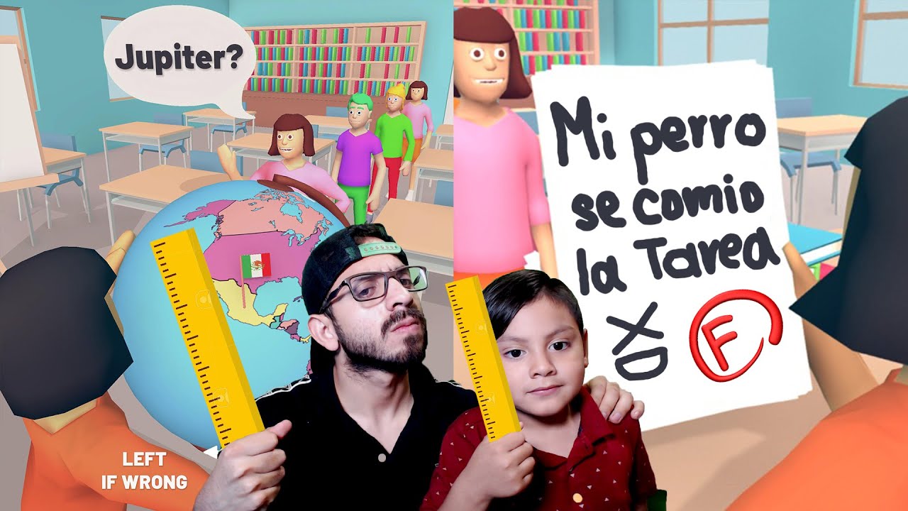 Simulador de Profesora con mi Papá | Mi perro se comió la Tarea 🤣 | Juegos Karim Juega