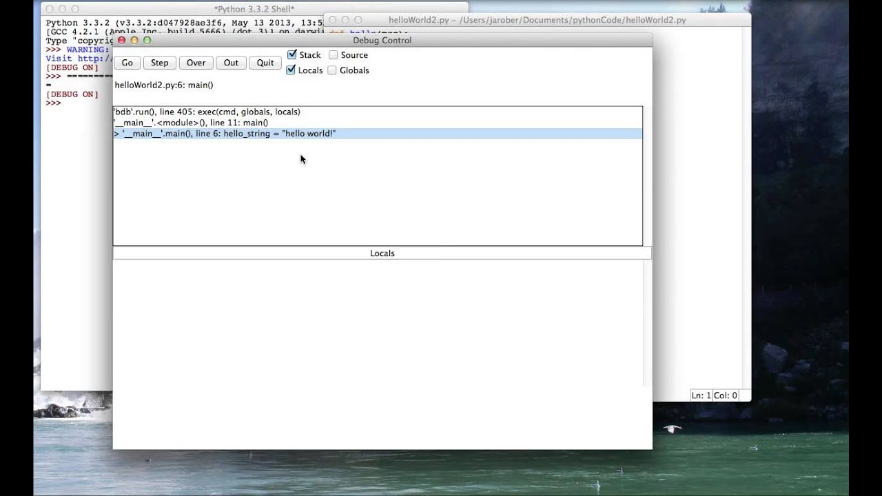 PY 4U 57: Debugging in Idle