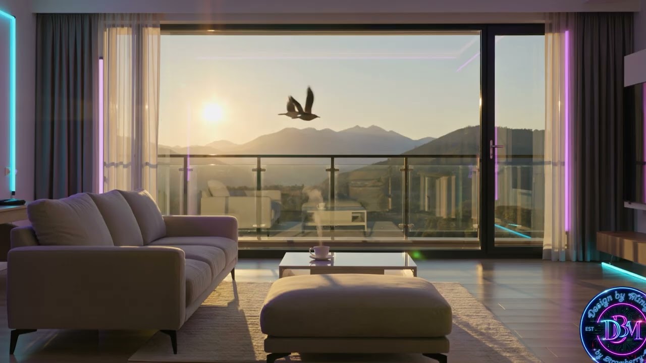 ☕ Lazy Morning Coffee | Chill Music with Mountain View (Neon Aesthetic)