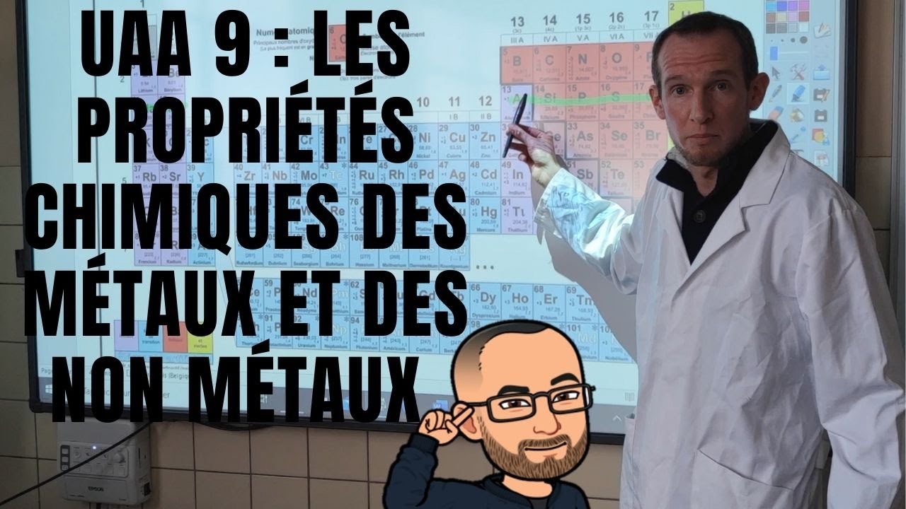Cours à distance 4TQ/4P - UAA 9 : Les propriétés chimiques des métaux et des non métaux #4