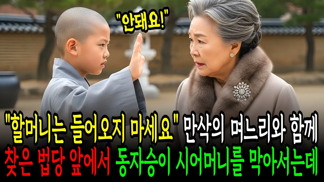 “할머니는 들어오지 마세요!” 만삭의 며느리와 함께 찾은 산속 법당 앞에서 동자승이 시어머니를 막아서는데,,,  | 감동사연 | 반전사연 | 오디오북