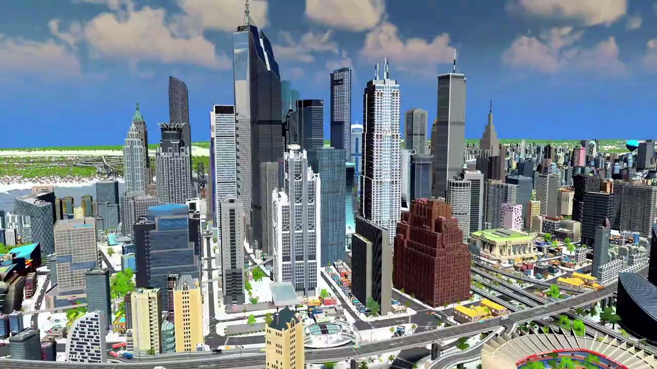 Central Business Area in Cities Skylines