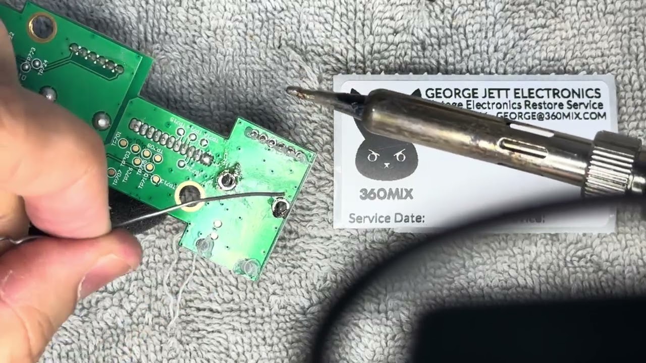 Demonstration on how I solder a six pin encoder or potentiometer in one past