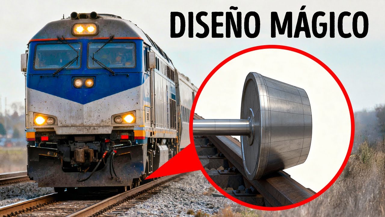 Por qué las ruedas de los trenes se ven tan extrañas de cerca