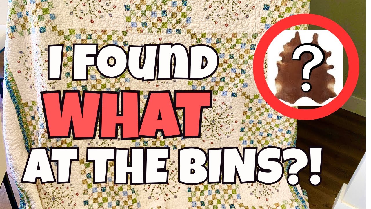 I Found Vintage Quilts & Free Furniture?! | Thrift With Me at the BINS + FB Marketplace Haul