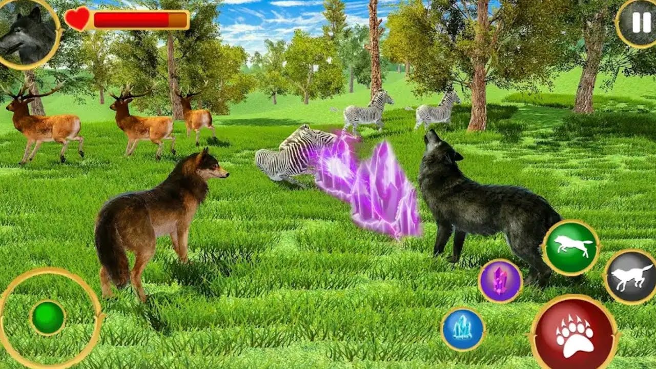 Wild Wolf Simulator - Gameplay Android/iOS