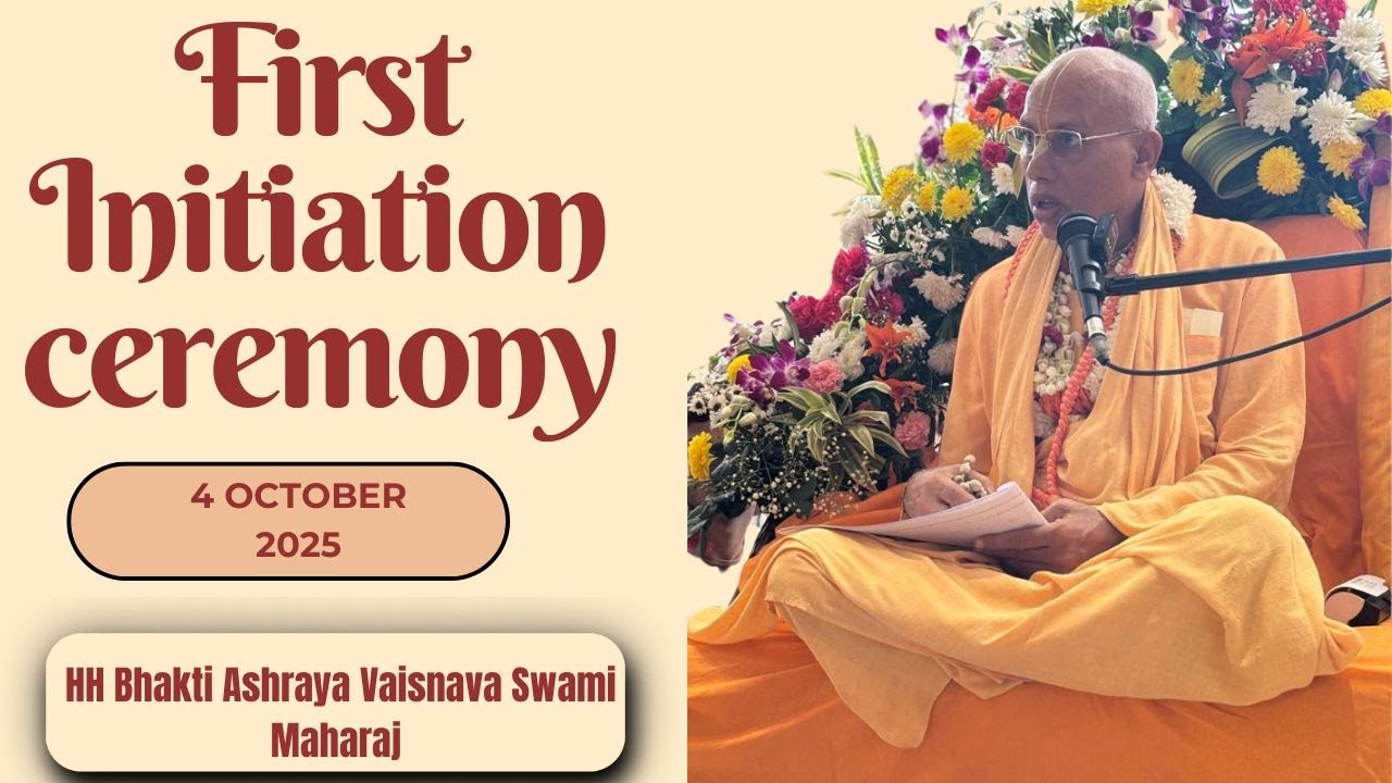 First  Diksha Ceremony  BY HH Bhakti Ashray Vaishnav Swami Maharaj | 04-10-2025 ||  ISKCON Faridabad