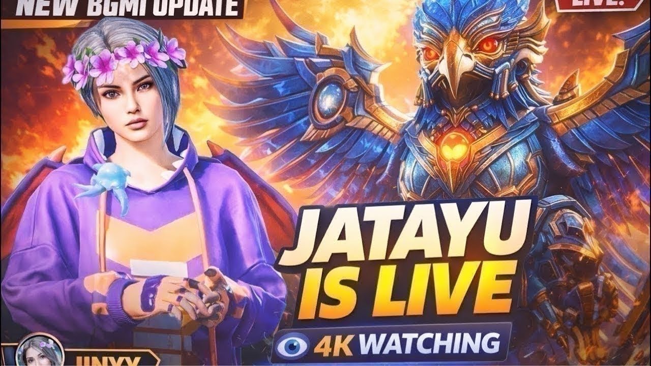 bgmi live stream jatayu is live new update full squad