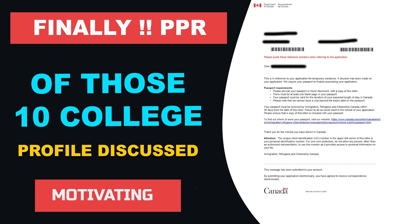 🇨🇦🇨🇦 FINALLY | PPR OF COLLEGE (CAQ SUSPENDED) | MOTIVATING PROFILE !! 🇨🇦🇨🇦