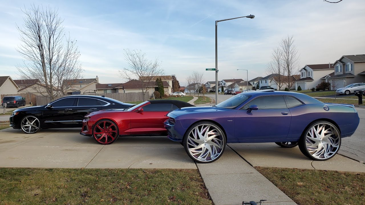 CHALLENGER 34S CAMARO 26S IMPALA 24S REVIEW WHICH CAR U DRIVING