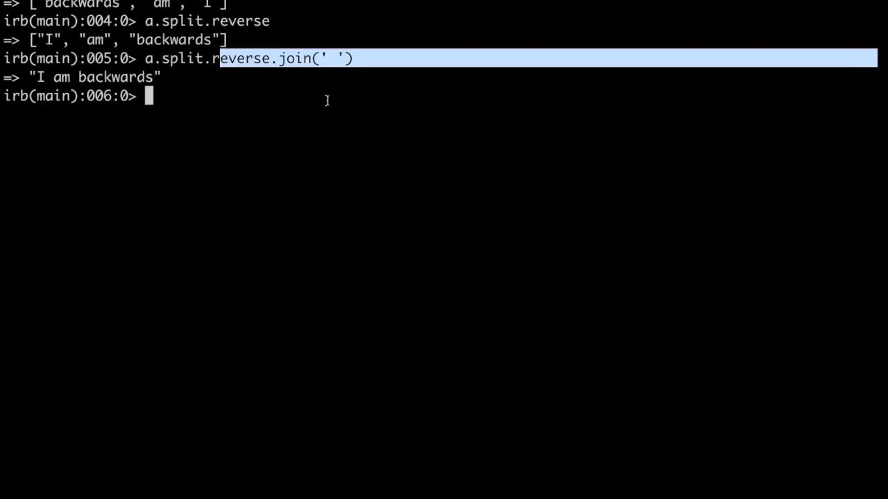 String reverse using TDD - Ruby interview question.
