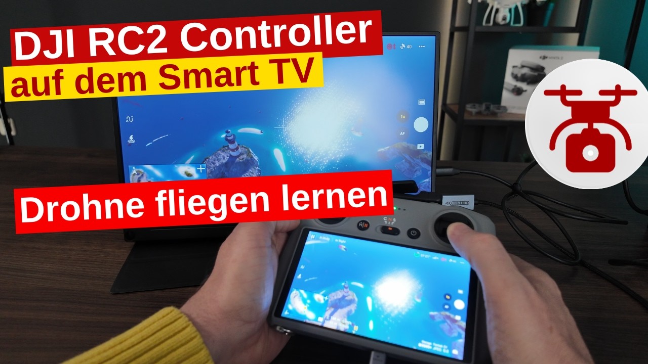 DJI Flugsimulator richtig nutzen: RC2 Controller mit Smart TV & Monitor verbinden