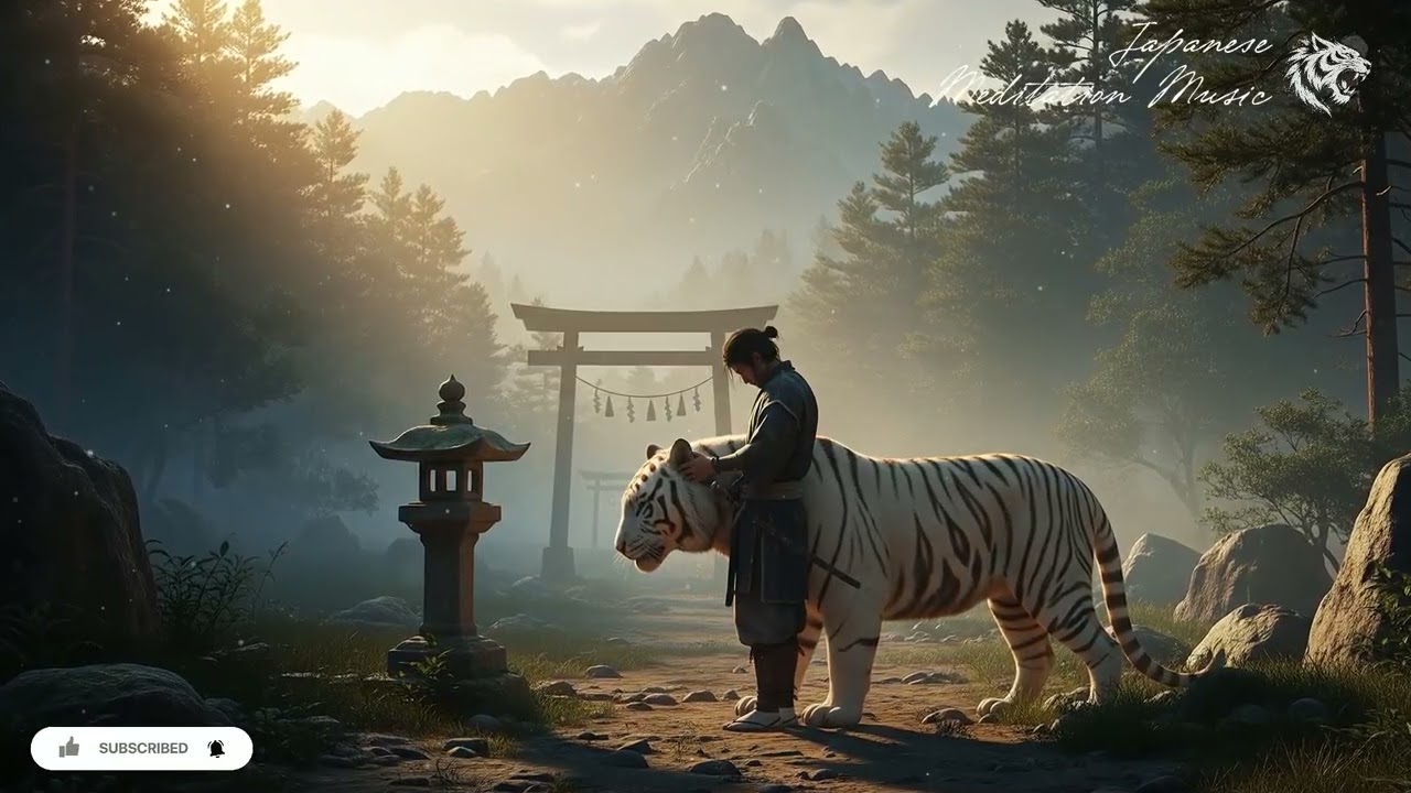 Resolute White Tiger (毅然たる白虎) - Sets enduring patience | Japanese Zen Ambient Instrumental