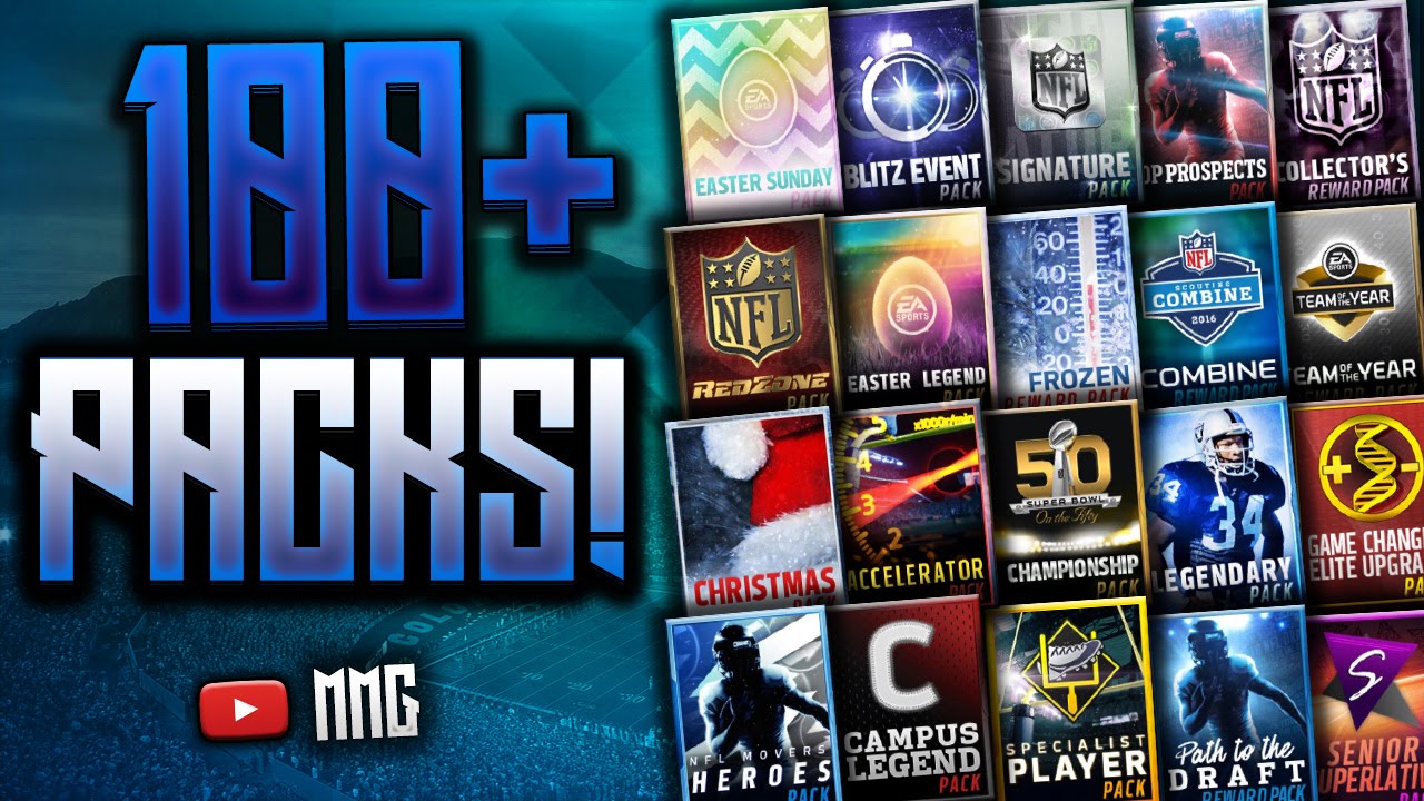 100+ Variety Packs! My Biggest Variety Opening Yet! Madden Mobile 16