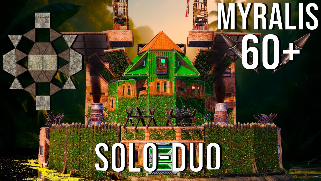MYRALIS - SOLO/DUO with BEST HIDDEN BUNKERS & SMALL UPKEEP (60+rockets) [rust base design]