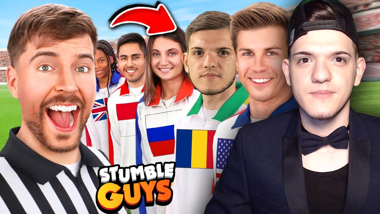 Am aparut in Videoclipul lui MrBeast ?! *Challenge in Stumble Guys*