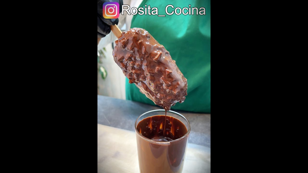 😋Helados CREMOSOS de NARANJA con Cobertura de CHOCOLATE / paletas de naranja cubiertas de chocolate