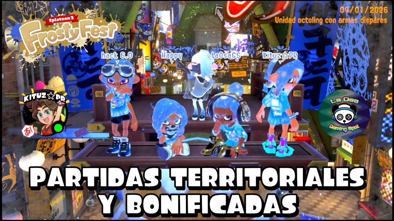 SPLATOON 3 | FROSTY FEST |PARTIDAS TERRITORIALES Y BONIFICADAS (X10 Y X100) | A DUO CON @kituz_pr