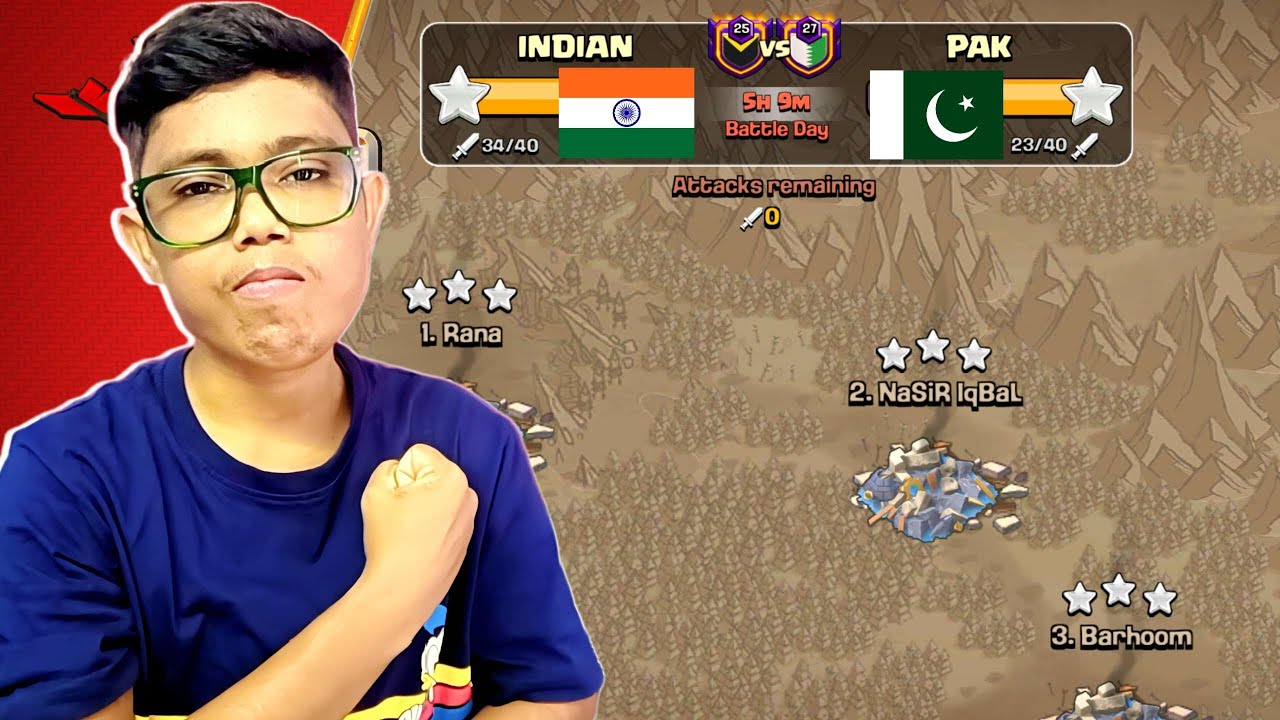 INDIA v/s PAKISTAN WAR LIVE | Clash of Clans Live #coclive #clashofclanslive