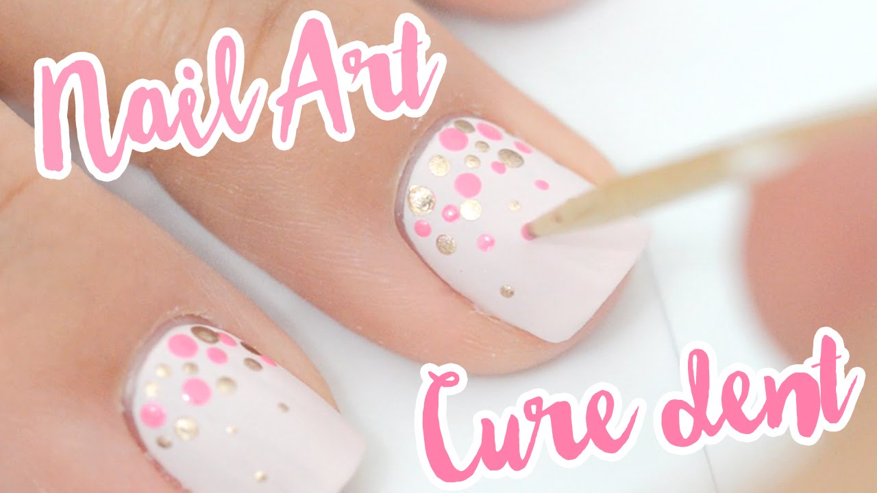 Nail art facile et inratable au cure dent ♡ (idéal pour les ongles courts)