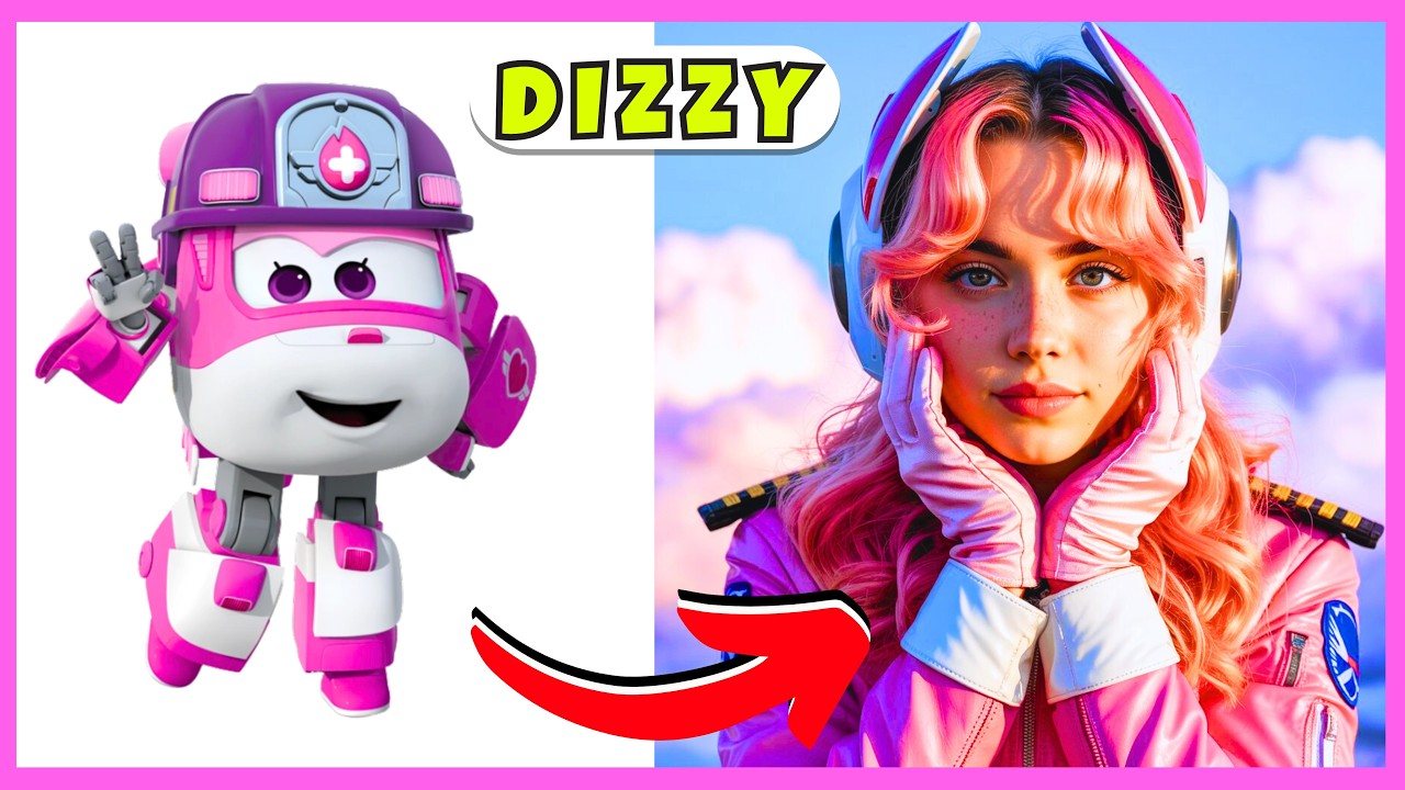 Les Personnages de Super Wings en HUMAINS 😱 + Devine la VOIX...! 🥰Jett 🛩️ Dizzy 🛩️ Paul 👮