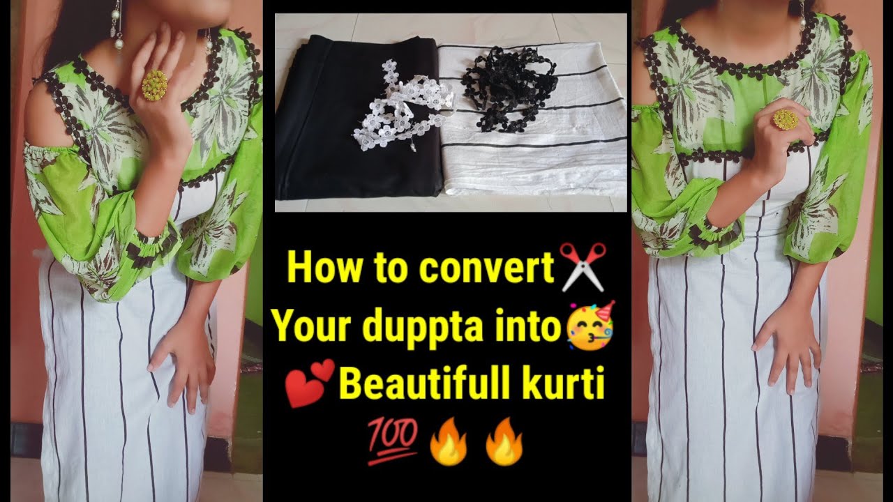 How to make cold sleeves kurti /cold shoulder sleeve with elastic / easy tutorial 💕👍