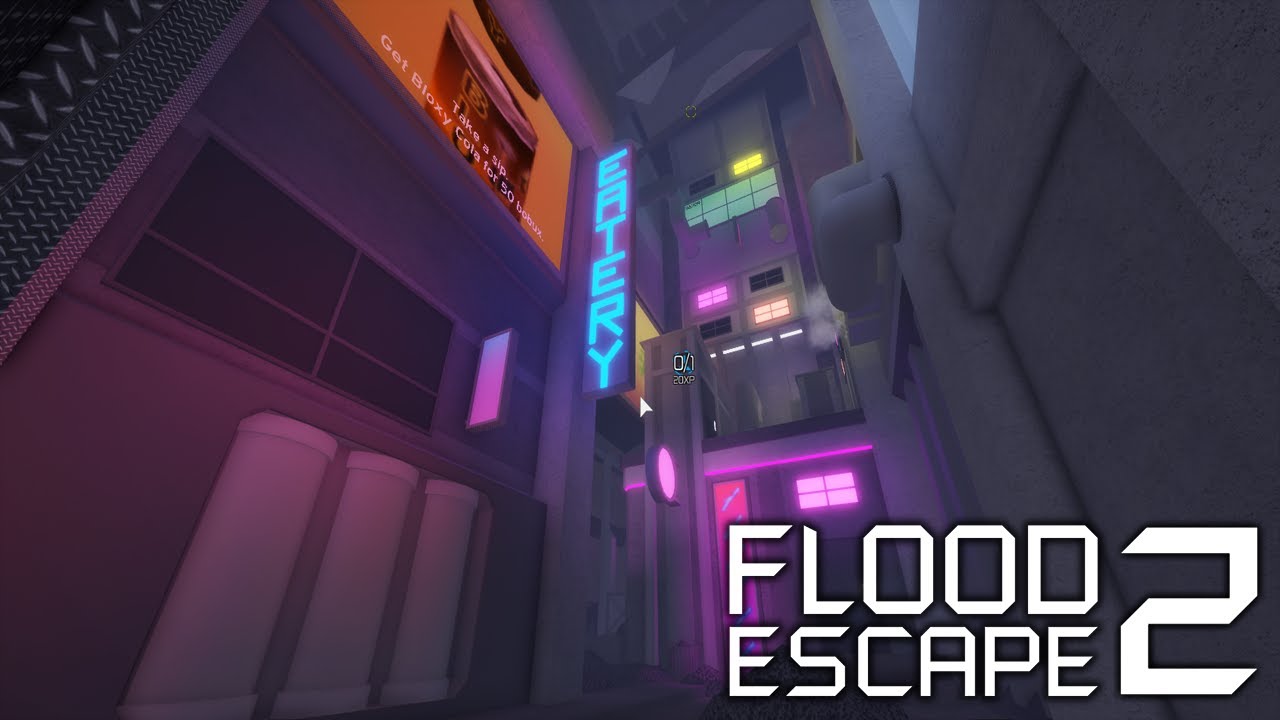 Roblox Flood Escape 2 (Test Map) - Cyberpunk Rush (Insane)