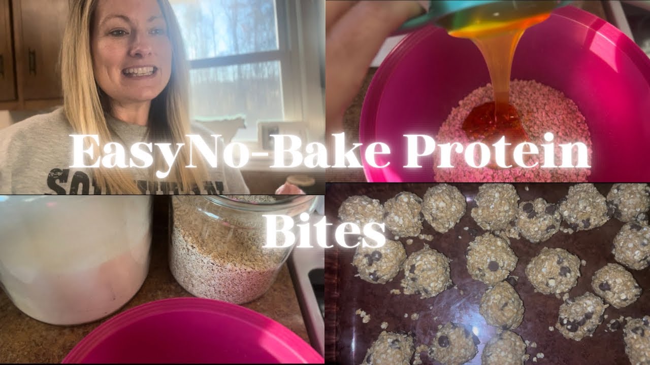 EASY RECIPE: HOW TO MAKE NO -BAKE PROTEIN/ENERGY 💪🏻 BITES #quickrecipe #momlife