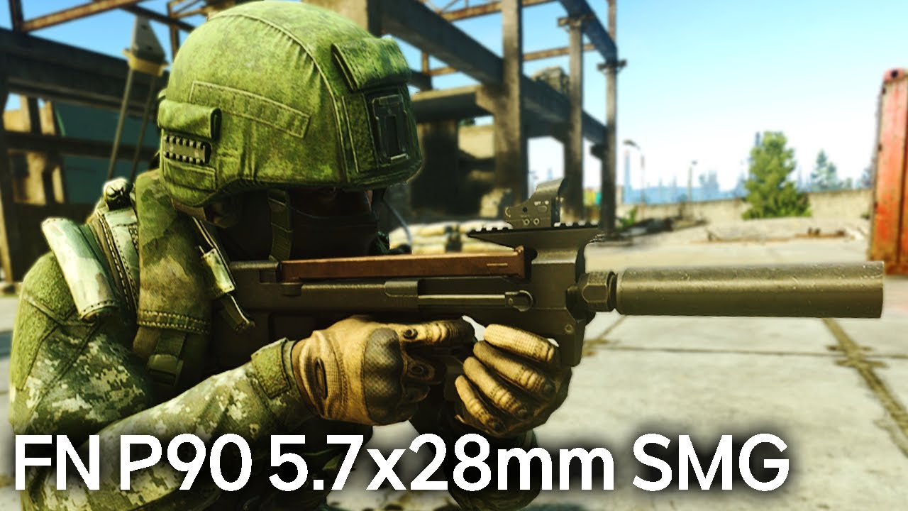 50발 전용 탄창으로 적들을 갈아버리는 개사기 기관 단총 FN P90 5.7x28mm