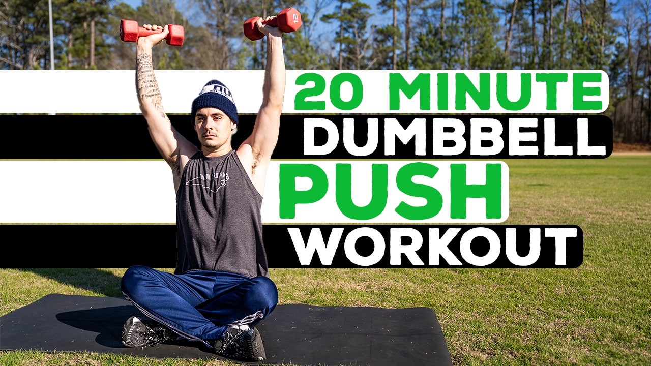 20 Min Dumbbell Push Workout at Home | Chest, Shoulders & Triceps