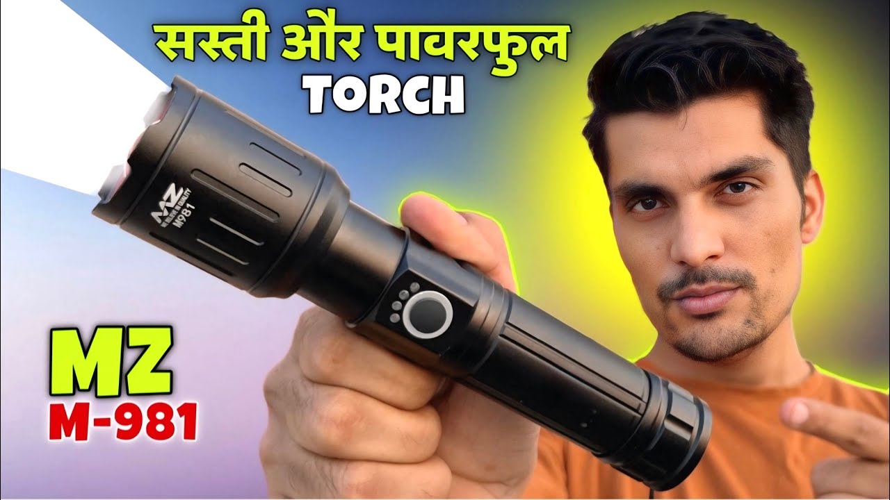 MZ M981 pocket size torch high brightness, flashlight ￼with metal body￼ power bank ￼telescopic zoom￼