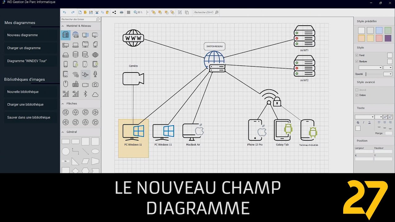 Le nouveau champ Editeur de Diagrammes de WINDEV 27 (et WEBDEV 27)