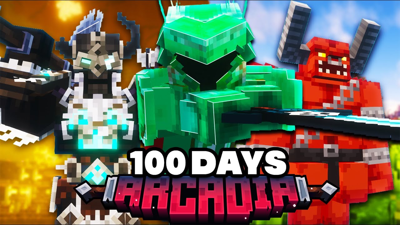 100 days of ARCADIA RPG Minecraft [FULL MOVIE]