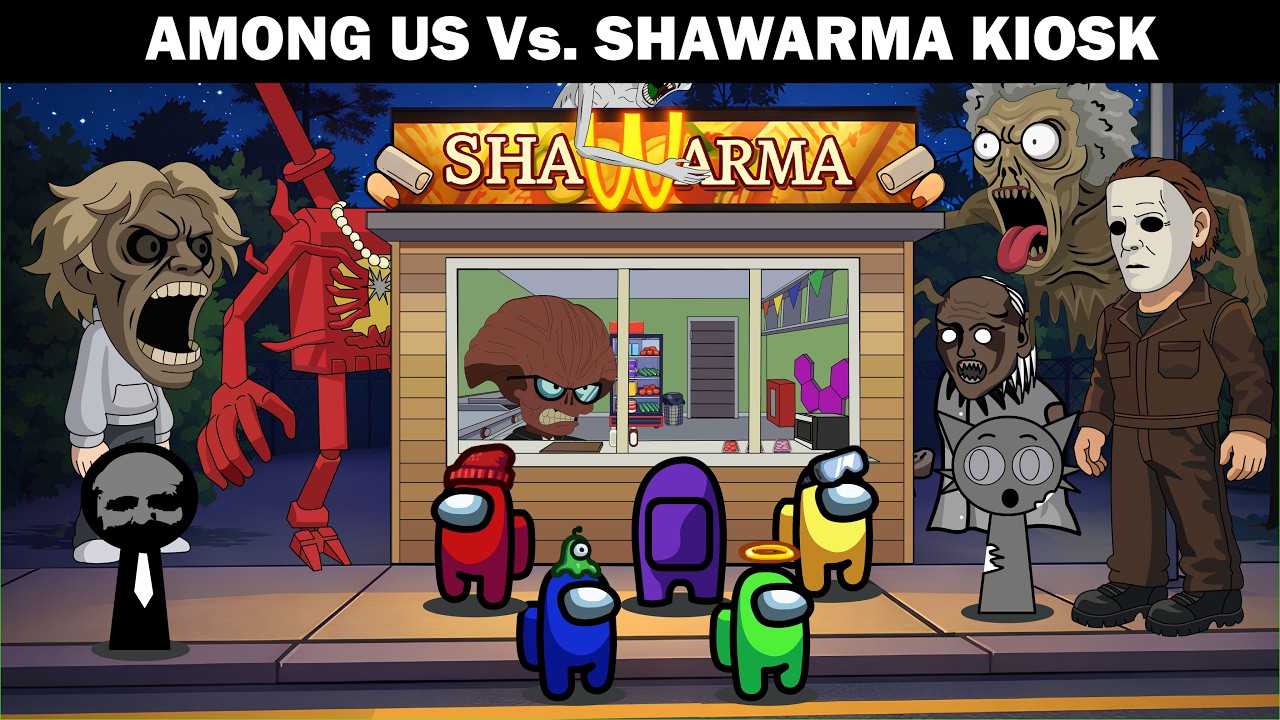 AMONG US Vs. SCARY SHAWARMA KIOSK: The ANOMALY (Roblox) || Among Us Funny Animation 