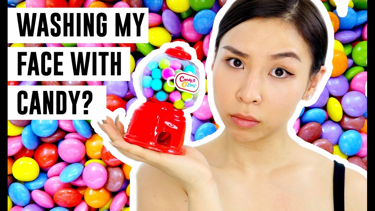 WASHING MY FACE WITH CANDY!! WTF? | TINA TRIES IT