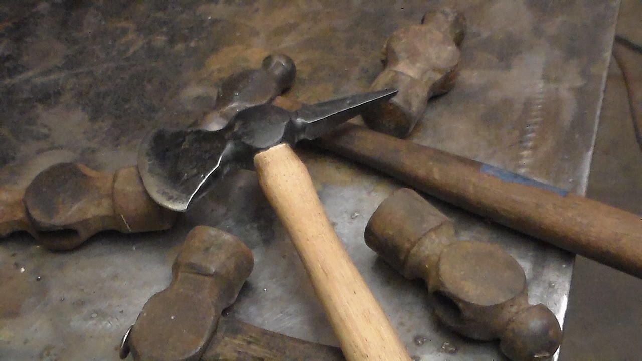 Spike Hatchet Forged from a Ball Peen Hammer