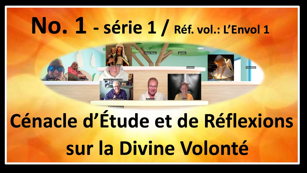 No  1, série 1 Cénacle d'Étude et de Réflexions sur la Divine Volonté