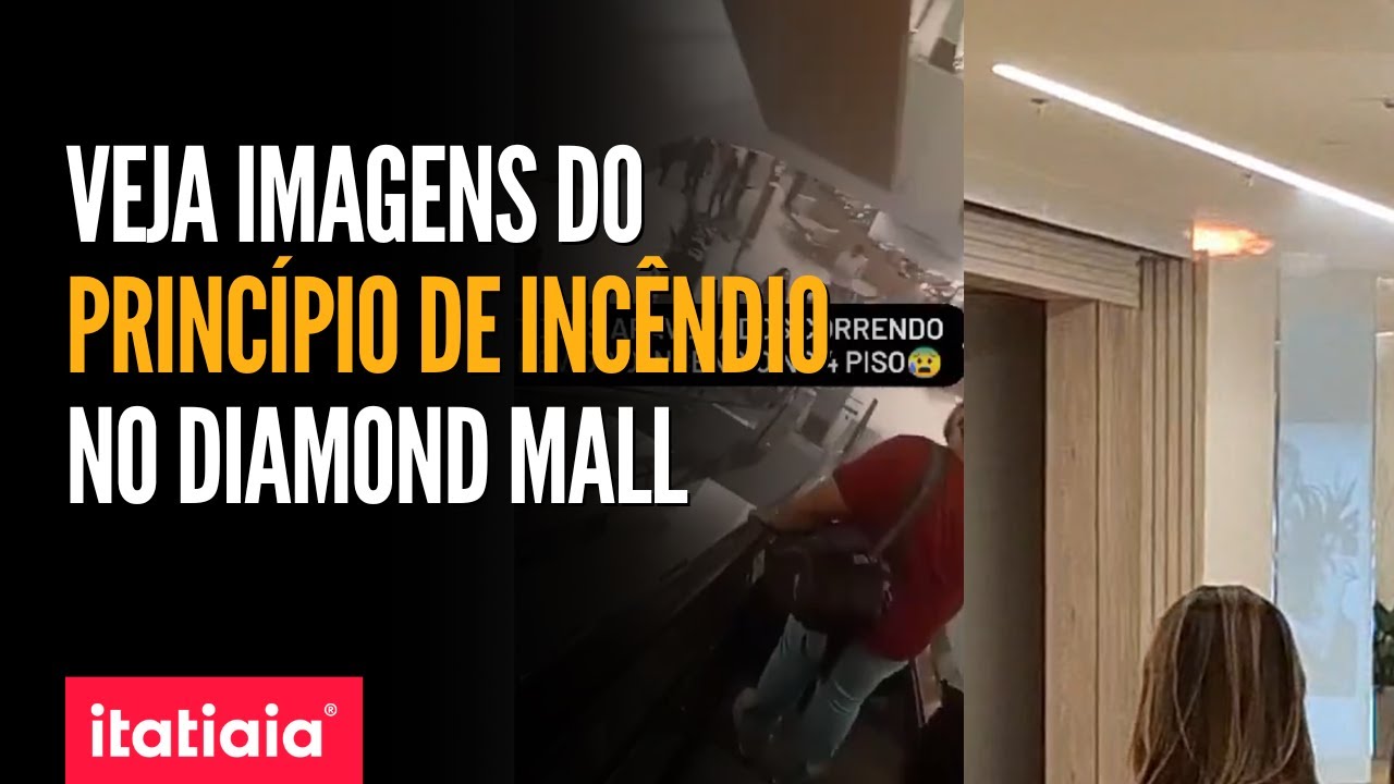 VEJA IMAGENS DO PRINCÍPIO DE INCÊNDIO NO DIAMOND MALL. SHOPPING FOI EVACUADO.
