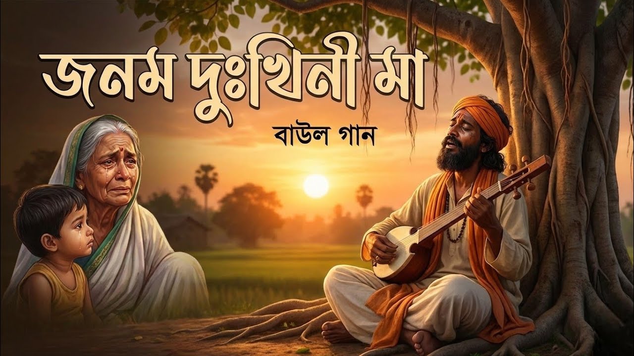 জনম দুঃখিনী মা | Jonmo Dukkhini Ma | হৃদয় স্পর্শ করা বাউল গান | Bengali Baul Song