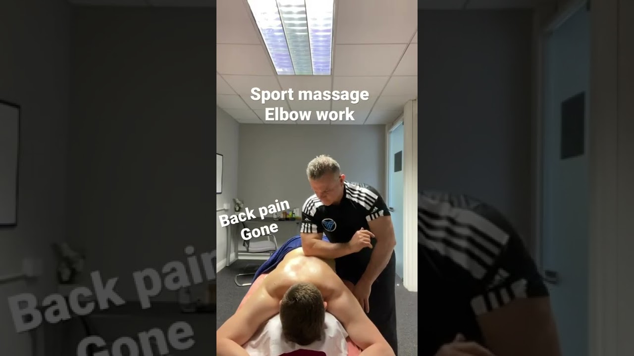 Deep tissue sport massage for back pain relief &ldquo; elbow technique&rdquo;