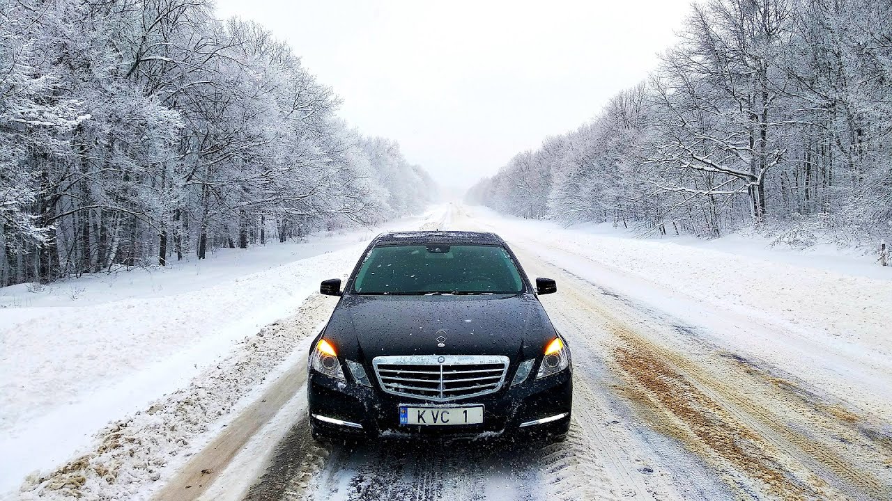 Mercedes E250cdi 4matic в снегу! Е-класс w212, Зимний драйв!