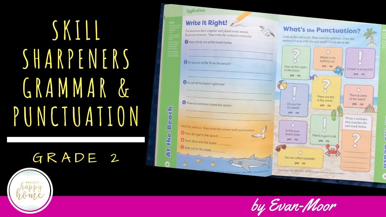 EVAN MOOR SKILL SHARPENERS GRAMMAR & PUNCTUATION GRADE 2 || Homeschool Grammar Grade 2
