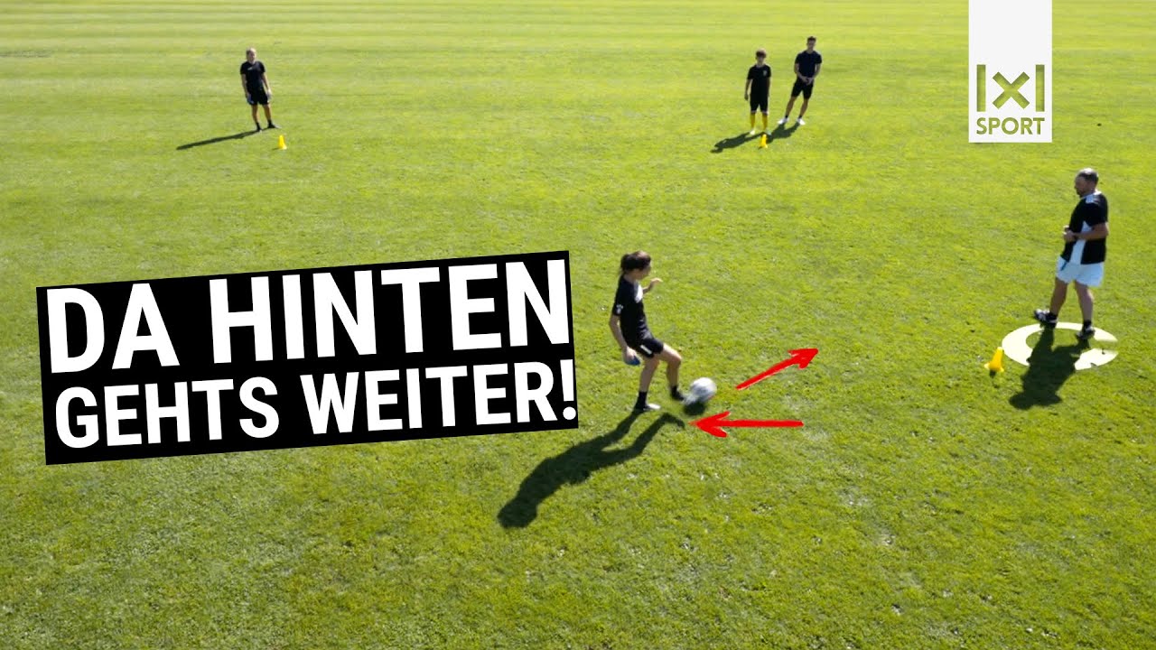 Vororientierung im Fußball trainieren mit dem Passviereck - Fußballübung für Passtechnik